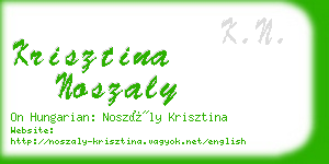 krisztina noszaly business card